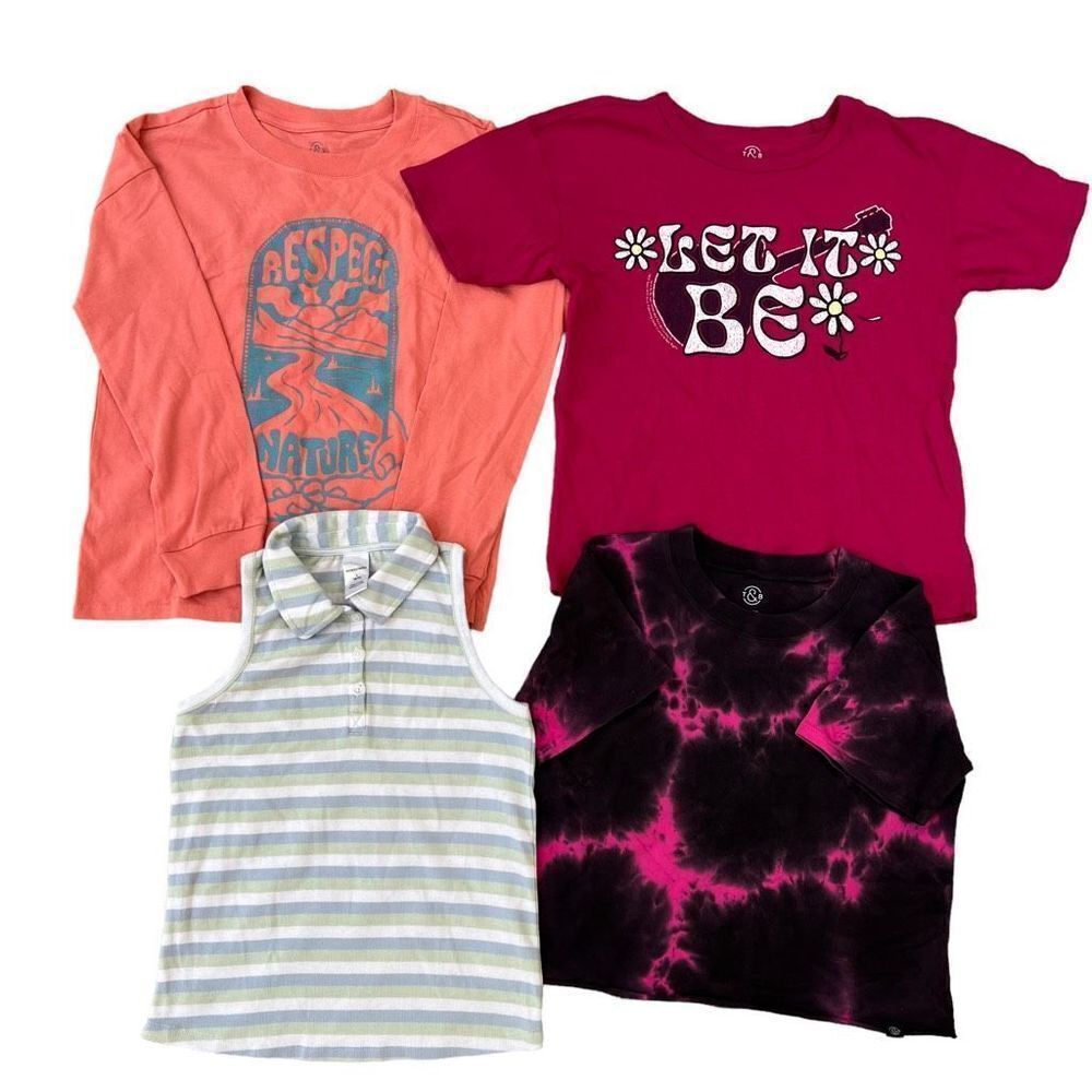 Set of 4 girls shirts size 10-12 3 of them never been worn, all Nordstrom brand